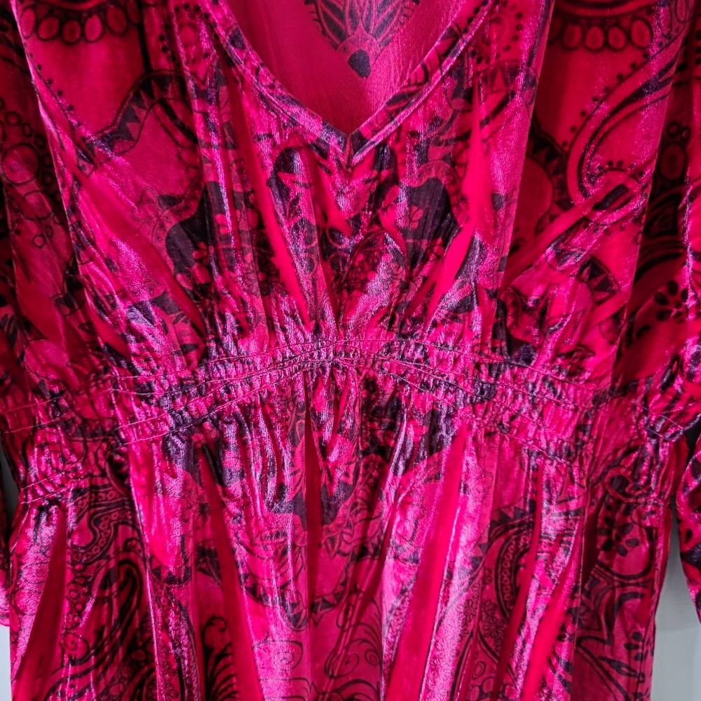 Energe M Vintage Y2K Whimsigoth Dark Romantic Fairy Grunge Velvet Babydoll Tunic - Picture 8 of 14